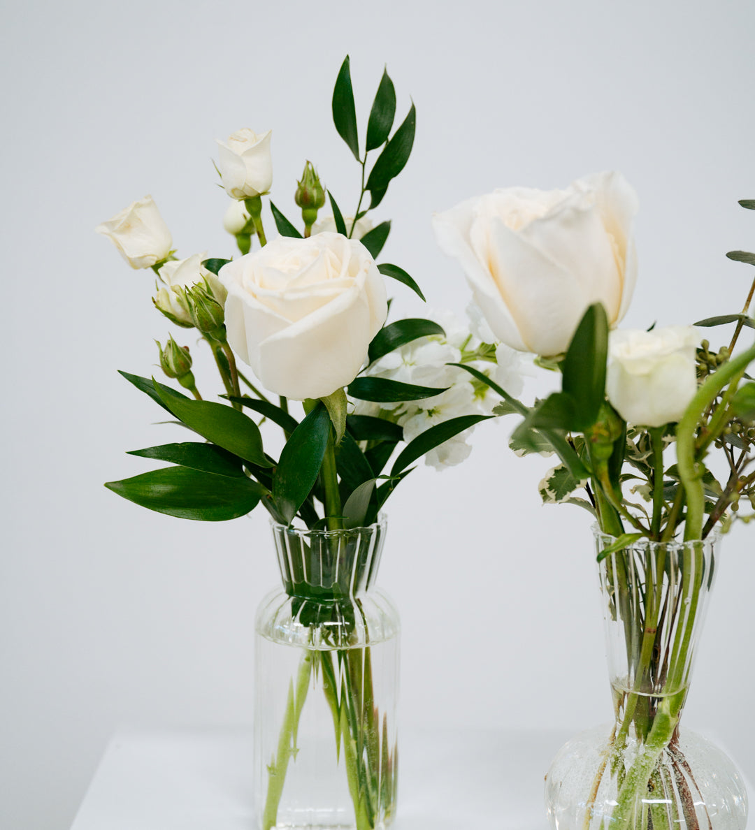 Garden White Bud Vase Arrangement image 1