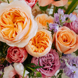 Luxe Grand sized spring flower arrangement close up photo. Available for same day local delivery and pickup in Columbus Ohio 