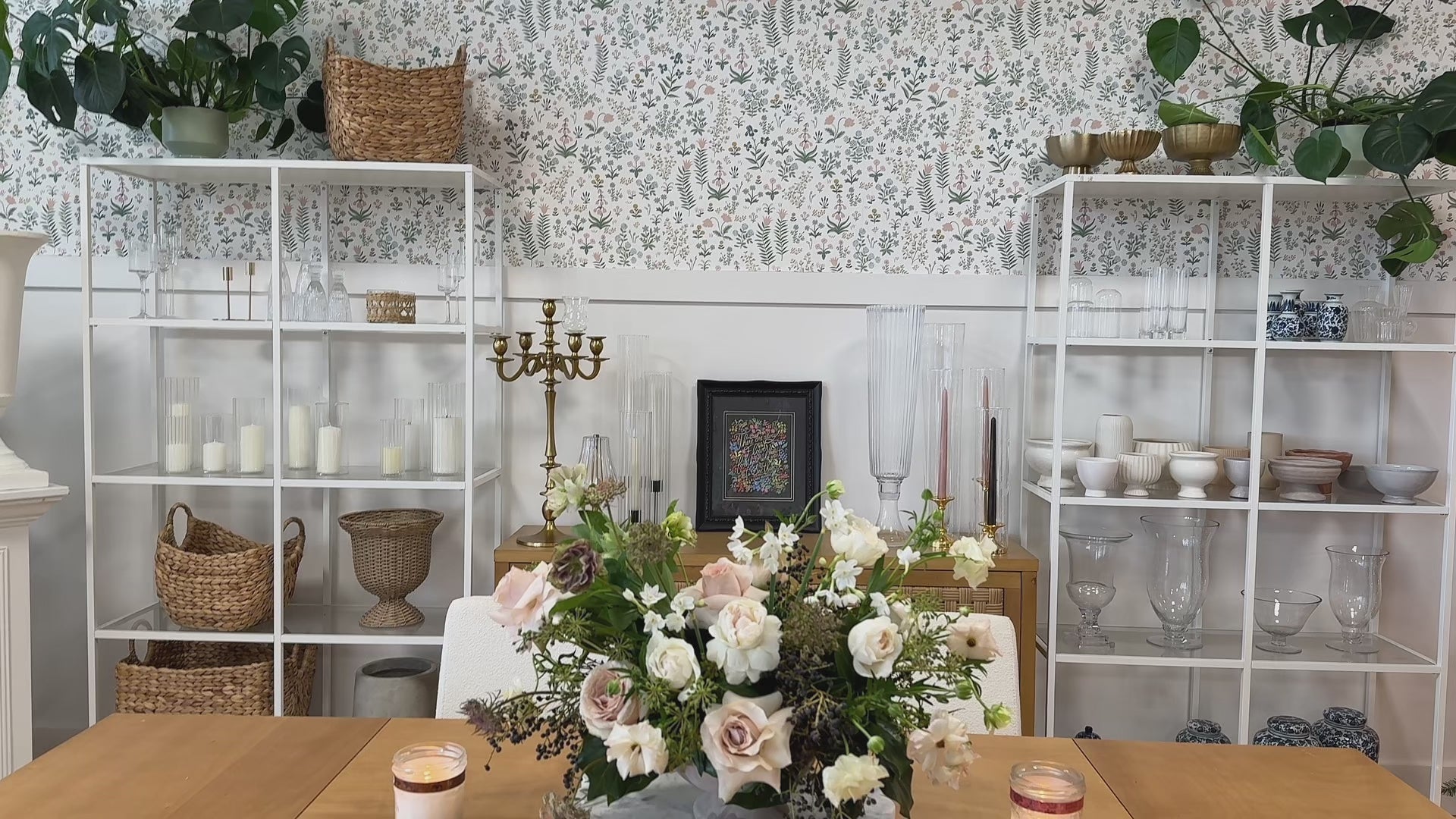 An inside peak of Flocal Co., Grandviews top rating wedding and everyday florist shop.